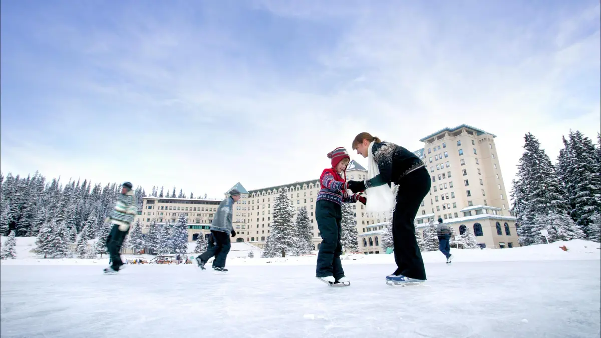 Fairmont Chateau Lake Louise Ski Big 3 Ice Skating 3