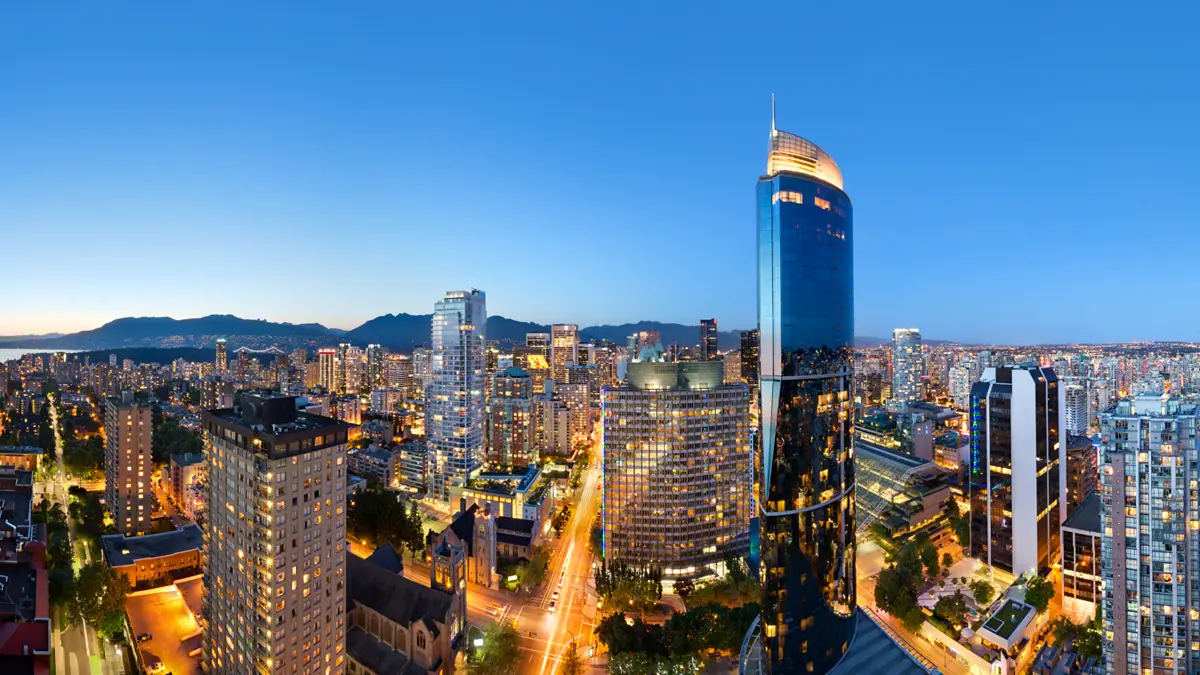 Sheraton Wall Centre Hotel Vancouver Skyline Exterior