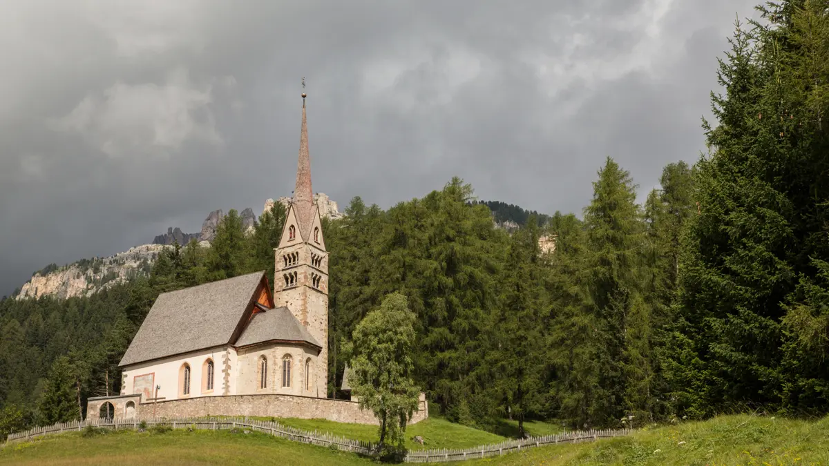 Dolomites The Church Of Santa Giuliana